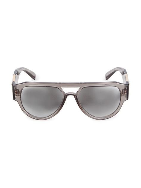 versace 57mm mirrored pilot sunglasses